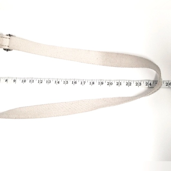 FOSSIL Vintage Retro Style Messenger Crossbody Canvas & Leather Bag w/Key Logo - Picture 14 of 14